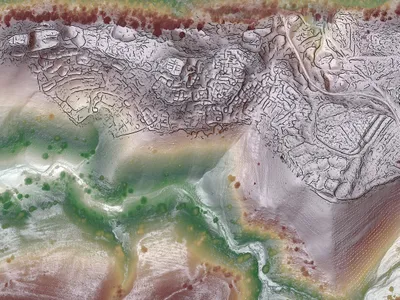 A composite image of Tugunbulak created using lidar scans