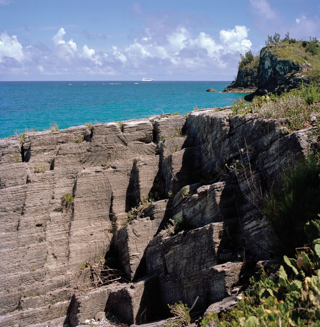 A frequent visitor to Bermuda, writer Mark Twain mused about the steep, “unmarred” limestone quarries in 1877: “Everywhere you go you see square recesses cut into the hillsides.”