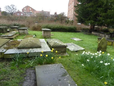 The stone marked with the name &quot;Ebenezer Scrooge&quot; is located in a graveyard at St. Chad&rsquo;s Church&nbsp;in Shrewsbury, England.