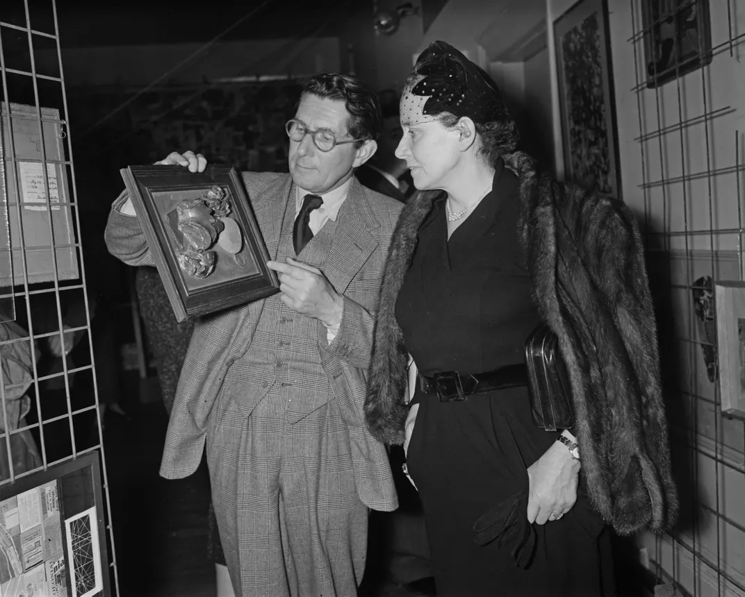 Roland Penrose (left) and Lee Miller (right) in 1954