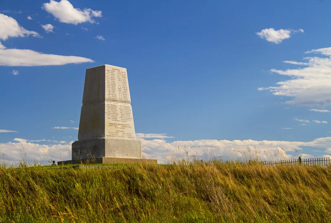 Last Stand monument at Little Bighorn Battlefield