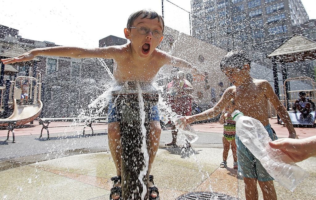 Spray shower at James J. Walker Park