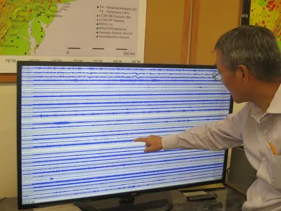 Seismologist Won-Young Kim examines signals from a network of seismometers monitoring for earthquakes in New York, New Jersey and New England.