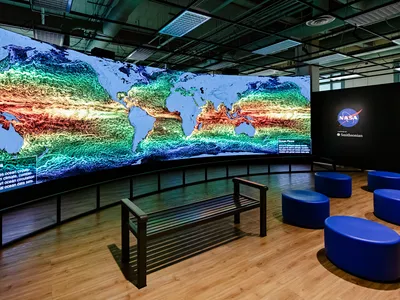 NASA&rsquo;s Earth Information Center Hyperwall at the National Museum of Natural History opened to the public on October 8, 2024.