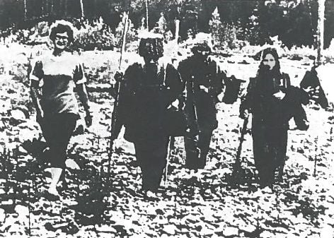 Lykovs with geologist