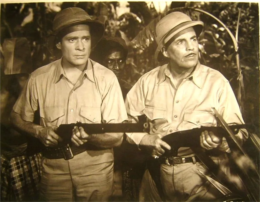 A still from the 1943 film Tiger Fangs, with Buck at right