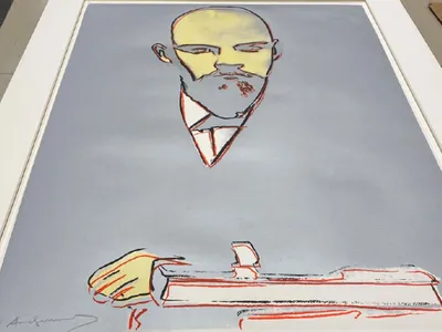 Andy Warhol made 46 copies of this print depicting Vladimir Lenin.