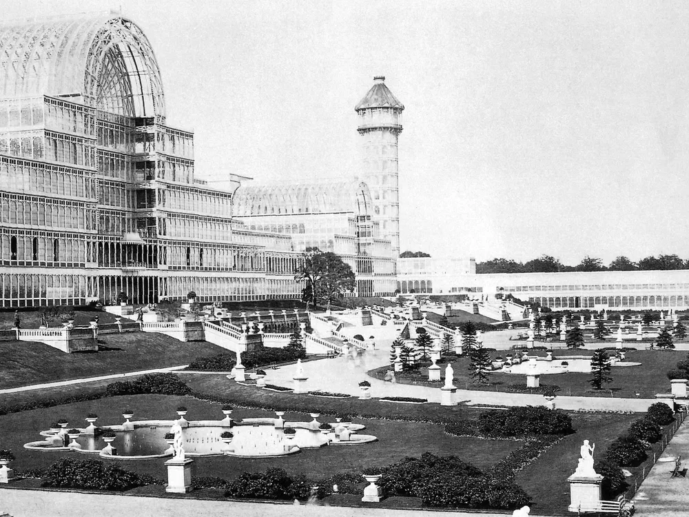 View of the Crystal Palace circa 1854, after the building was relocated to Sydenham in South London